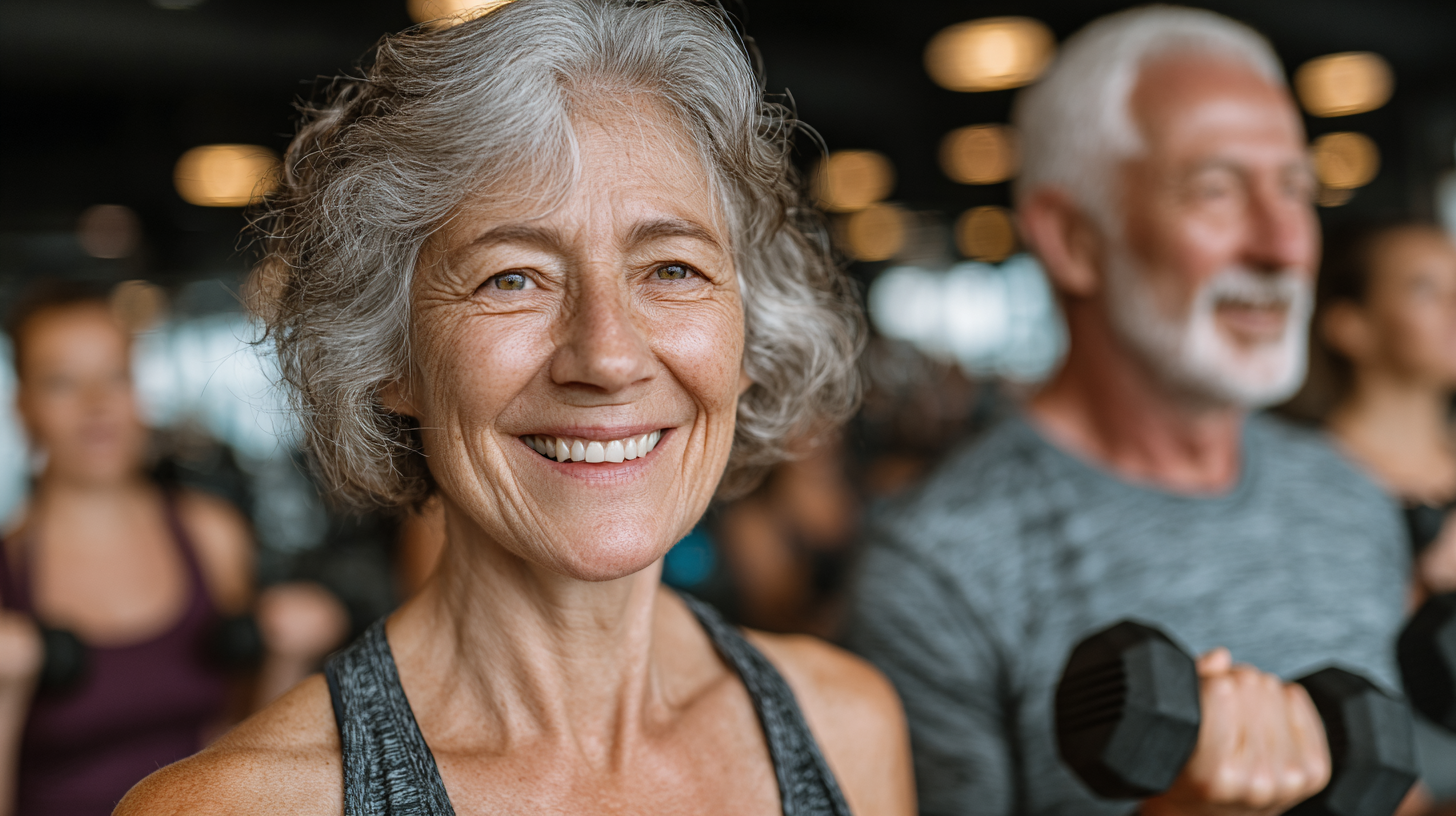 Comunitate de seniori zâmbitori și energici participând la activități de grup într-un mediu prietenos